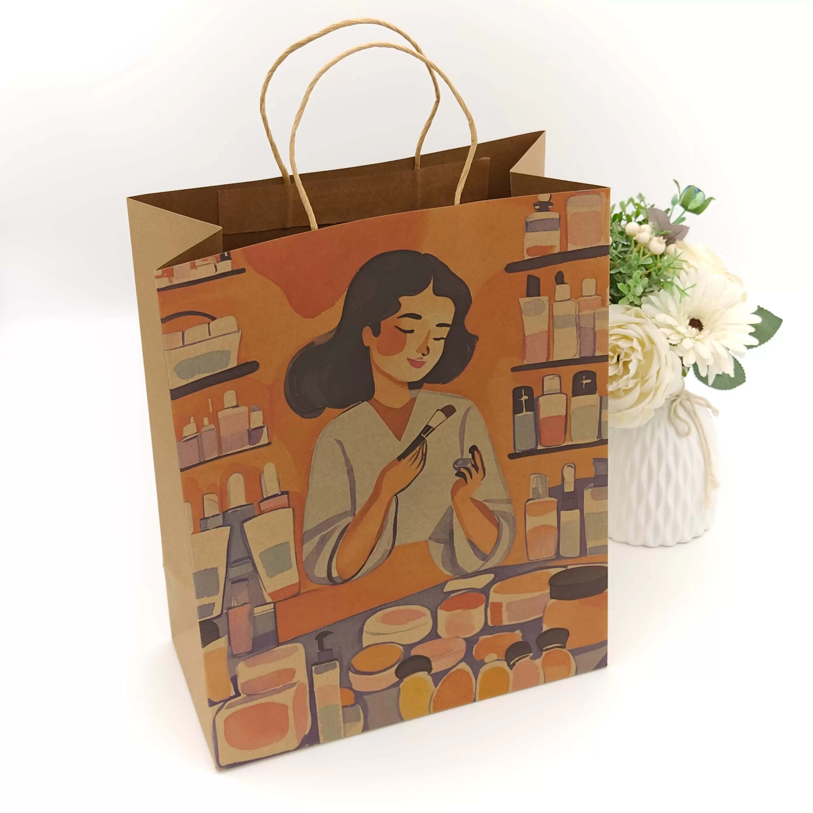 Sacs en papier à poignées torsadées 