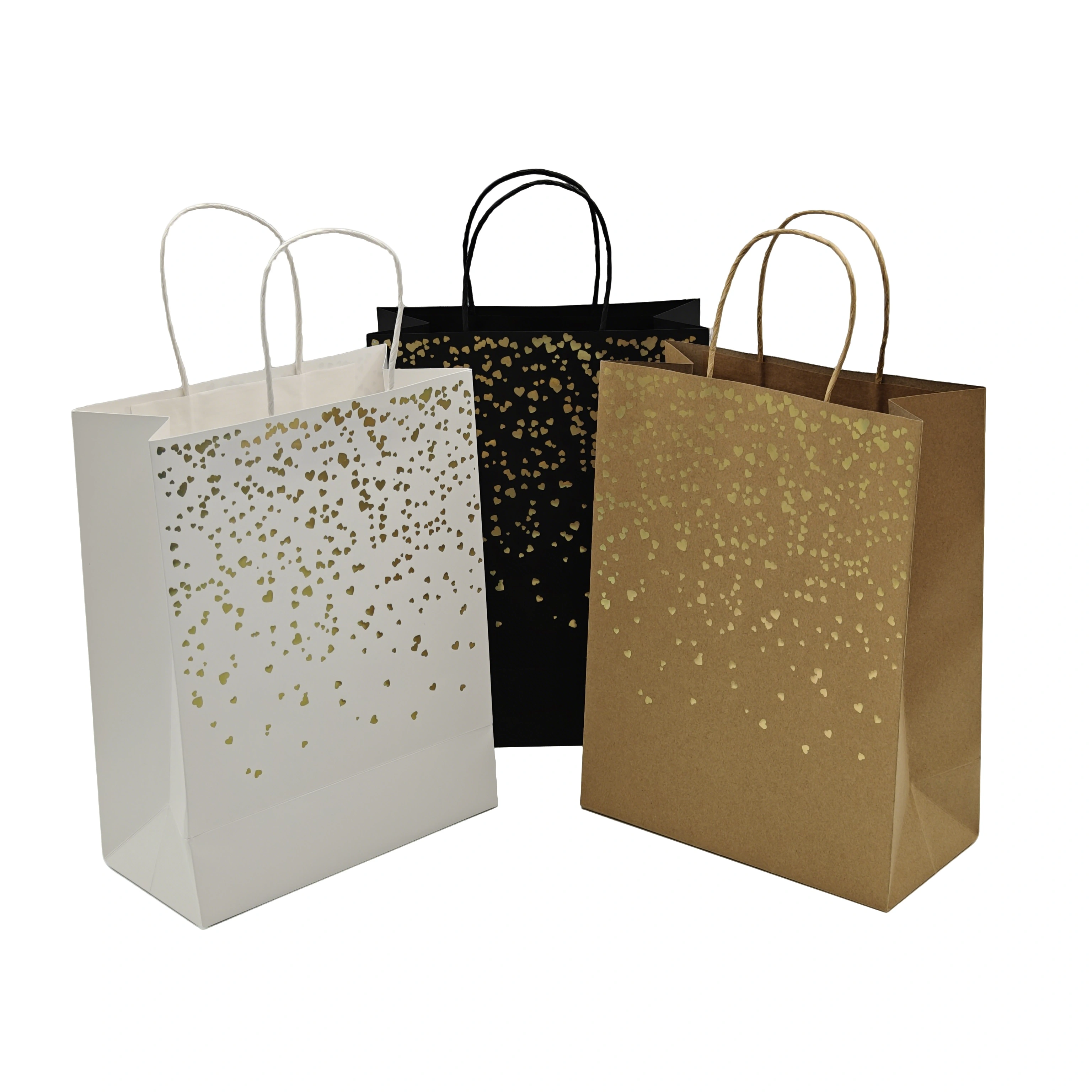  Sacs en papier à poignées torsadées 