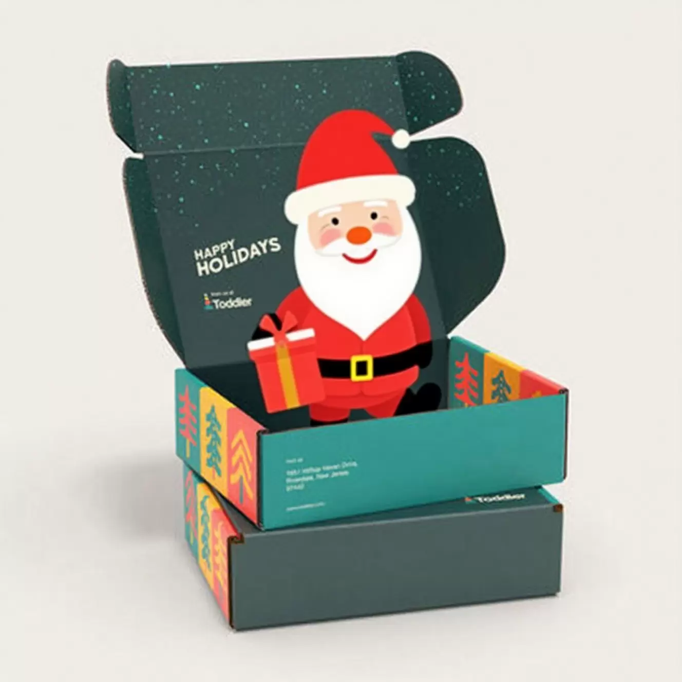 Boîtes d'expédition de Noël personnalisées